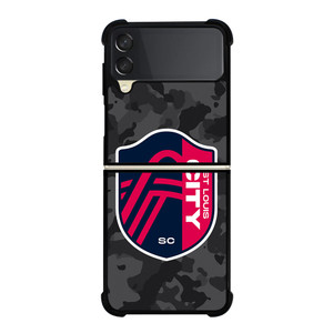 SAINT LOUIS CITY MLS BLACK CAMO Samsung Galaxy Z Flip 3 Case Cover SAINT LOUIS CITY MLS BLACK CAMO Samsung Galaxy Z Flip 3 Case Cover