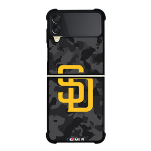 SAN DIEGO PADRES BASEBALL BLACK CAMO Samsung Galaxy Z Flip 3 Case Cover SAN DIEGO PADRES BASEBALL BLACK CAMO Samsung Galaxy Z Flip 3 Case Cover
