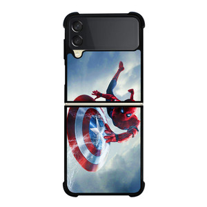 SPIDERMAN X CAPTAIN AMERICA Samsung Galaxy Z Flip 3 Case Cover SPIDERMAN X CAPTAIN AMERICA Samsung Galaxy Z Flip 3 Case Cover