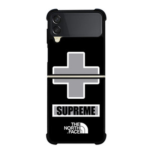 SUPREME X THE NORTH FACE GREY Samsung Galaxy Z Flip 3 Case Cover SUPREME X THE NORTH FACE GREY Samsung Galaxy Z Flip 3 Case Cover
