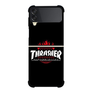 THRASHER HUF WORLDWIDE LOGO Samsung Galaxy Z Flip 3 Case Cover THRASHER HUF WORLDWIDE LOGO Samsung Galaxy Z Flip 3 Case Cover