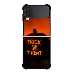 TRICK OR TREAT HALLOWEEN PUMPKIN Samsung Galaxy Z Flip 3 Case Cover TRICK OR TREAT HALLOWEEN PUMPKIN Samsung Galaxy Z Flip 3 Case Cover