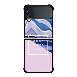 TUMBLR GOOD VIBES ONLY PINK MARBLE Samsung Galaxy Z Flip 3 Case Cover