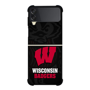 WISCONSIN BADGERS UNIVERSITY FOOTBALL Samsung Galaxy Z Flip 3 Case Cover