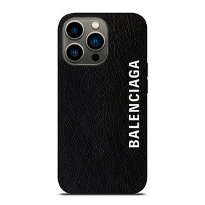 BALENCIAGA LEATHER BLACK iPhone 13 Pro Case Cover