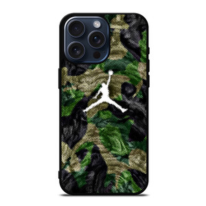 AIR JORDAN GREEN CAMO iPhone 15 Pro Max Case Cover