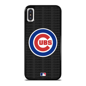 CHICAGO CUBS BASEBALL BLACK iPhone X / XS Case Cover CHICAGO CUBS BASEBALL BLACK iPhone X / XS Case Cover
