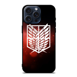 ATTACK ON TITAN LOGO RED iPhone 15 Pro Max Case Cover ATTACK ON TITAN LOGO RED iPhone 15 Pro Max Case Cover