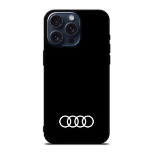 AUDI CAR LOGO BLACK iPhone 15 Pro Max Case Cover