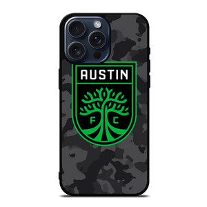 AUSTIN FC MLS BLACK CAMO iPhone 15 Pro Max Case Cover AUSTIN FC MLS BLACK CAMO iPhone 15 Pro Max Case Cover