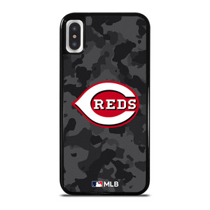 CINCINNATI REDS BASEBALL BLACK CAMO iPhone X / XS Case Cover