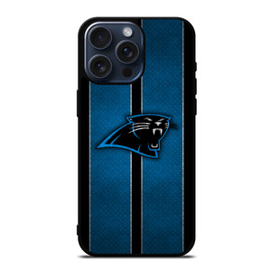 CAROLINA PANTHERS NFL METAL STRIPE iPhone 15 Pro Max Case Cover