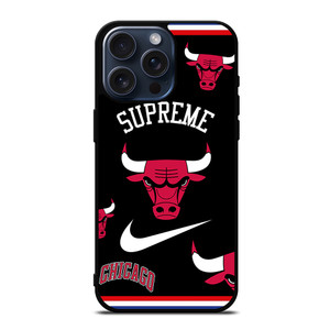 CHICAGO BULLS NBA X SUPREME NIKE iPhone 15 Pro Max Case Cover