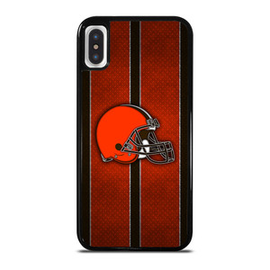 CLEVELAND BROWNS NFL METAL STRIPE iPhone X / XS Case Cover