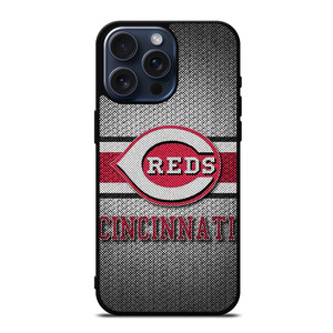 CINCINNATI RED MLB BASEBALL METAL iPhone 15 Pro Max Case Cover CINCINNATI RED MLB BASEBALL METAL iPhone 15 Pro Max Case Cover