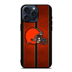 CLEVELAND BROWNS NFL METAL STRIPE iPhone 15 Pro Max Case Cover