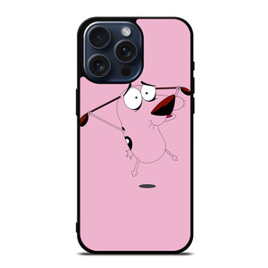 COURAGE THE COWARDLY DOG FLAT iPhone 15 Pro Max Case Cover COURAGE THE COWARDLY DOG FLAT iPhone 15 Pro Max Case Cover