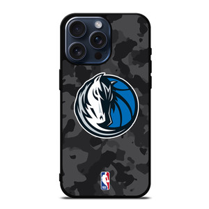 DALLAS MAVERICKS BLACK CAMO iPhone 15 Pro Max Case Cover