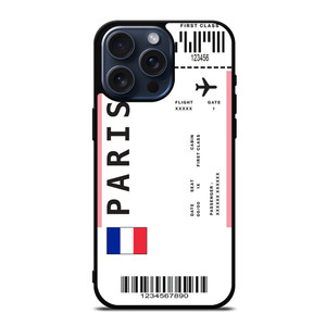 FLIGHT TICKETS FRANCE PARIS iPhone 15 Pro Max Case Cover