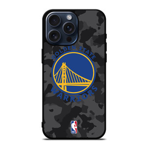 GOLDEN STATE WARRIORS BLACK CAMO iPhone 15 Pro Max Case Cover