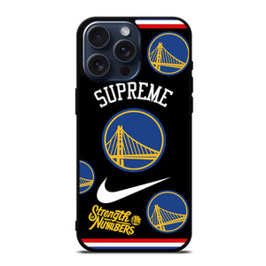 GOLDEN STATE WARRIORS NBA X SUPREME NIKE iPhone 15 Pro Max Case Cover GOLDEN STATE WARRIORS NBA X SUPREME NIKE iPhone 15 Pro Max Case Cover