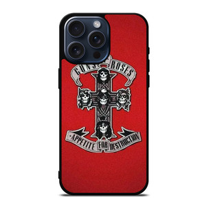 GUNS N ROSES ROCK BAND RED iPhone 15 Pro Max Case Cover