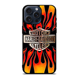 HARLAY DAVIDSON MOTOR FIRE LOGO iPhone 15 Pro Max Case Cover