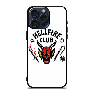 HELLFIRE CLUB STRANGER THING WHITE iPhone 15 Pro Max Case Cover