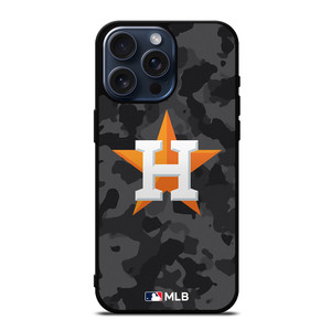 HOUSTON ASTROS BASEBALL BLACK CAMO iPhone 15 Pro Max Case Cover