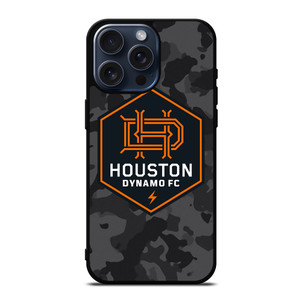 HOUSTON DYNAMO FC MLS BLACK CAMO iPhone 15 Pro Max Case Cover