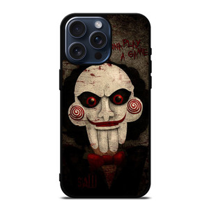 JIGSAW MOVIES I WANNA PLAY A GAME iPhone 15 Pro Max Case Cover JIGSAW MOVIES I WANNA PLAY A GAME iPhone 15 Pro Max Case Cover