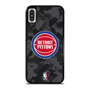 DETROIT PISTONS BLACK CAMO iPhone X / XS Case Cover