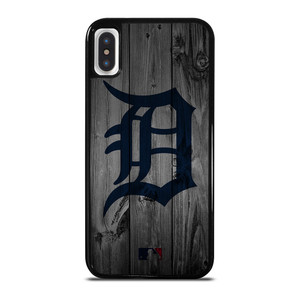 DETROIT TIGERS BASEBALL MLB WOOD LOGO iPhone X / XS Case Cover