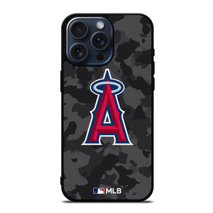LOS ANGELES ANGELS BASEBALL BLACK CAMO iPhone 15 Pro Max Case Cover