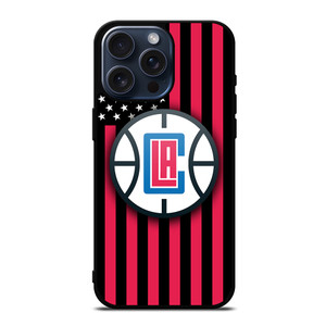 LOS ANGELES CLIPPERS NBA USA FLAG iPhone 15 Pro Max Case Cover LOS ANGELES CLIPPERS NBA USA FLAG iPhone 15 Pro Max Case Cover