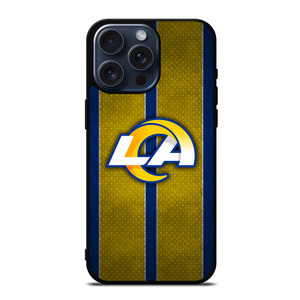 LOS ANGELES RAMS NFL METAL STRIPE iPhone 15 Pro Max Case Cover LOS ANGELES RAMS NFL METAL STRIPE iPhone 15 Pro Max Case Cover