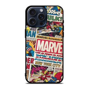 MARVEL COMICS COLLAGE iPhone 15 Pro Max Case Cover MARVEL COMICS COLLAGE iPhone 15 Pro Max Case Cover