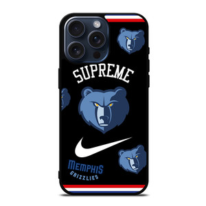 MEMPHIS GRIZZLIES NBA X SUPREME NIKE iPhone 15 Pro Max Case Cover