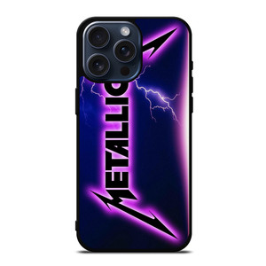 METALLICA ROCK BAND VIOLET LIGHTNING iPhone 15 Pro Max Case Cover METALLICA ROCK BAND VIOLET LIGHTNING iPhone 15 Pro Max Case Cover