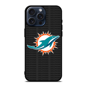 MIAMI DOLPHINS FOOTBALL TEXT iPhone 15 Pro Max Case Cover