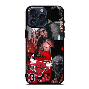 MICHAEL JORDAN CHICAGO BULLS COLLAGE iPhone 15 Pro Max Case Cover