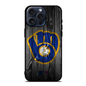 MILWAUKEE BREWERS MLB BASEBALL WOODEN LOGO iPhone 15 Pro Max Case Cover MILWAUKEE BREWERS MLB BASEBALL WOODEN LOGO iPhone 15 Pro Max Case Cover