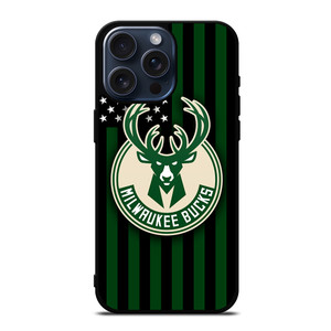 MILWAUKEE BUCKS NBA USA FLAG iPhone 15 Pro Max Case Cover MILWAUKEE BUCKS NBA USA FLAG iPhone 15 Pro Max Case Cover
