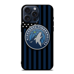 MINNESOTA TIMBERWOLVES NBA USA FLAG iPhone 15 Pro Max Case Cover