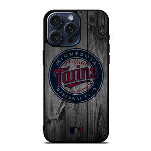 MINNESOTA TWINS BASEBALL MLB WOOD LOGO iPhone 15 Pro Max Case Cover