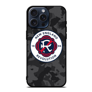 NEW ENGLAND REVOLUTION MLS BLACK CAMO iPhone 15 Pro Max Case Cover