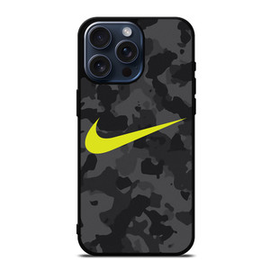 NIKE SWOOSH BLACK CAMO iPhone 15 Pro Max Case Cover NIKE SWOOSH BLACK CAMO iPhone 15 Pro Max Case Cover