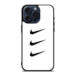 NIKE TRIPPLE SWOOSH WHITE iPhone 15 Pro Max Case Cover