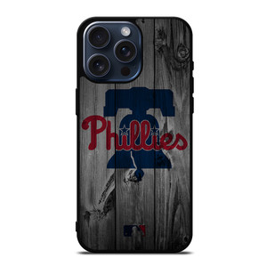 PHILADELPHIA PHILLIES BASEBALL MLB WOOD LOGO iPhone 15 Pro Max Case Cover