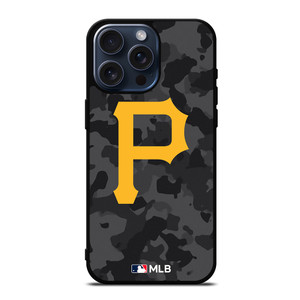 PITTSBURGH PIRATES BASEBALL BLACK CAMO iPhone 15 Pro Max Case Cover
